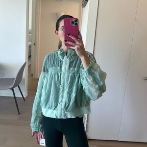 Free People Movement Light Green Sheer Jacket